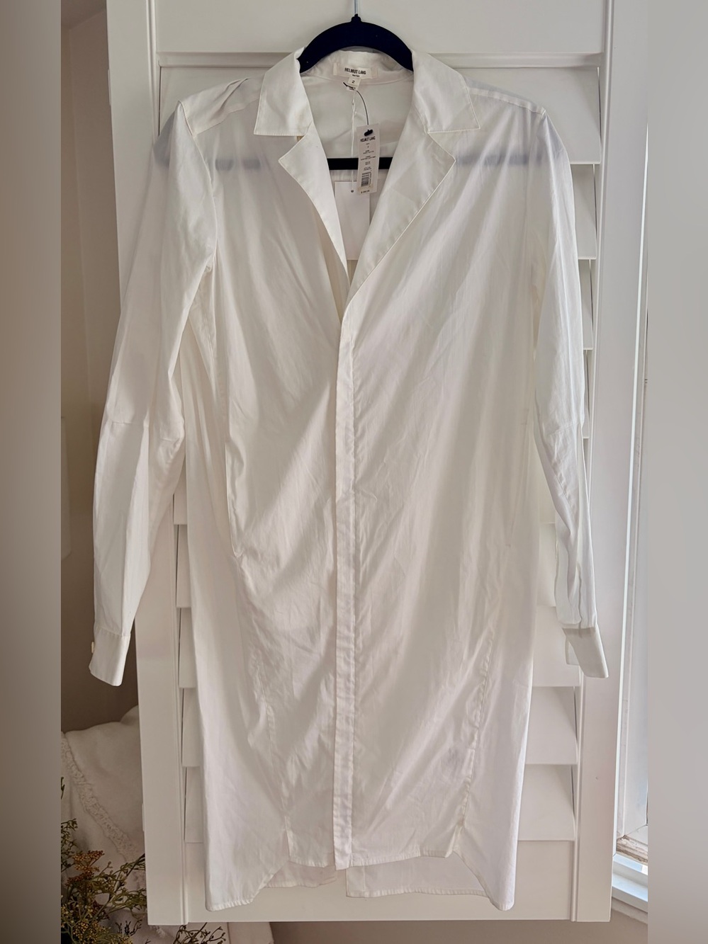 Helmut Lang White Shirt Dress